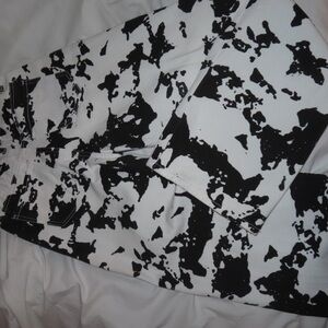 Black and White Patterned Women's Skirt